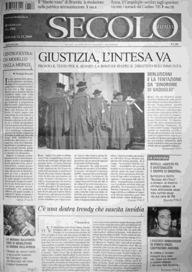 giovedì 12 novembre 2009
