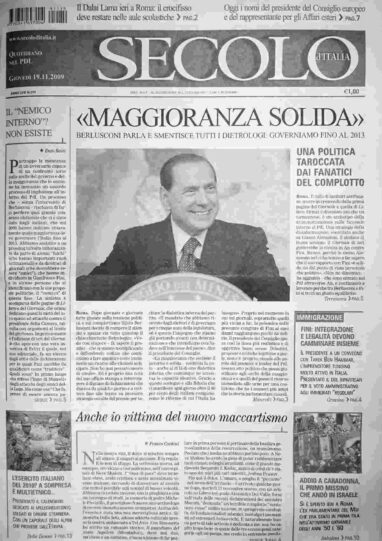 giovedì 19 novembre 2009