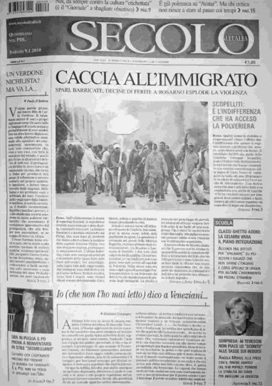 sabato 9 gennaio 2010