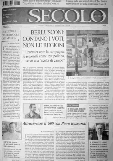 sabato 27 febbraio 2010