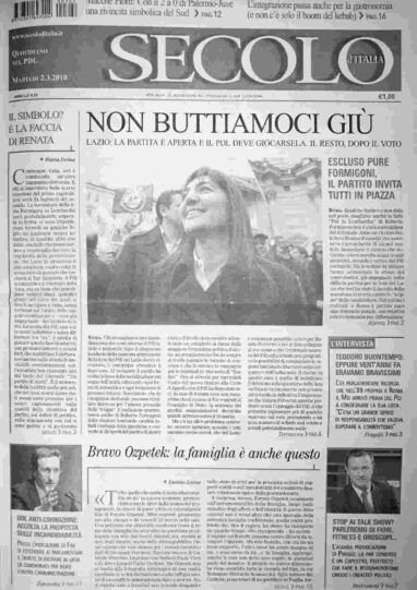 martedì 2 marzo 2010