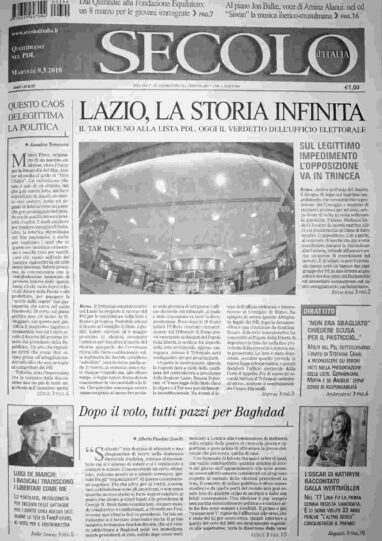 martedì 9 marzo 2010