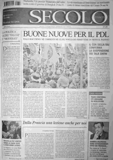 martedì 16 marzo 2010