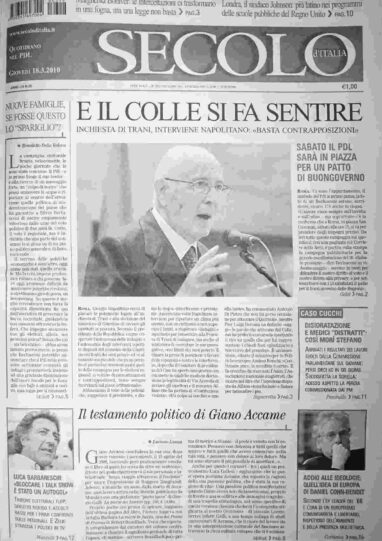 giovedì 18 marzo 2010