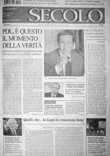 martedì 20 aprile 2010