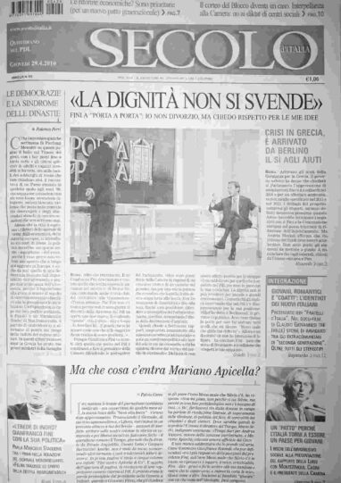 giovedì 29 aprile 2010