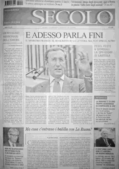 sabato 25 settembre 2010