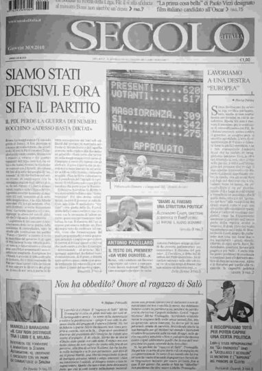 giovedì 30 settembre 2010