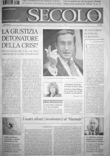 martedì 26 ottobre 2010