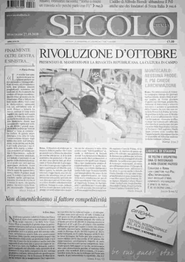 mercoledì 27 ottobre 2010