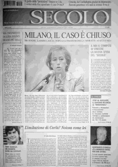 mercoledì 20 aprile 2011