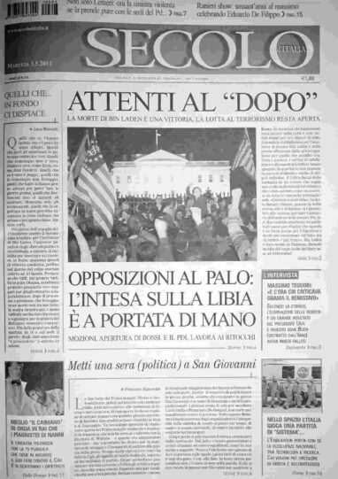 martedì 3 maggio 2011