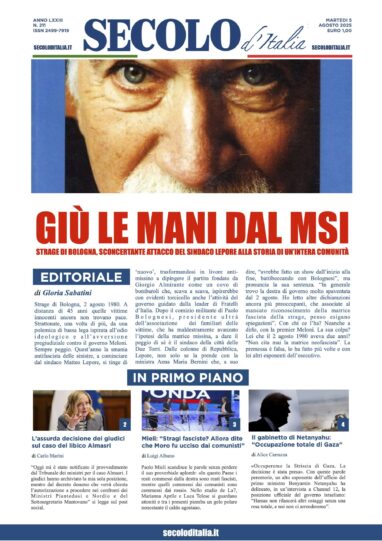 Martedì 5 agosto 2025