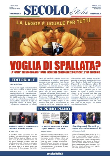 Mercoledì 6 agosto 2025