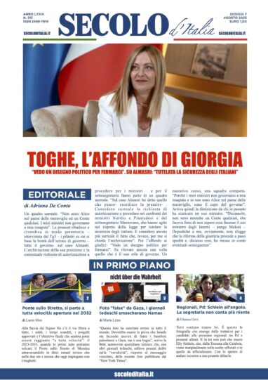 Giovedì 7 agosto 2025
