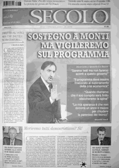 giovedì 17 novembre 2011