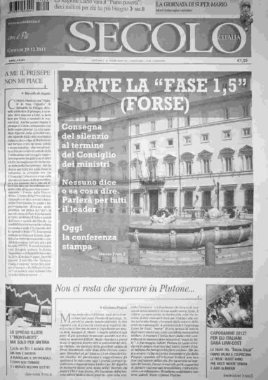 giovedì 29 dicembre 2011