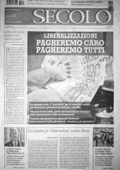 sabato 21 gennaio 2012