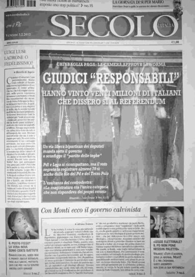 venerdì 3 febbraio 2012