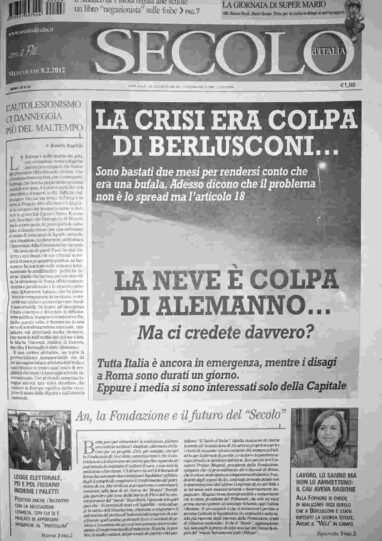 mercoledì 8 febbraio 2012