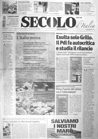 martedì 22 maggio 2012