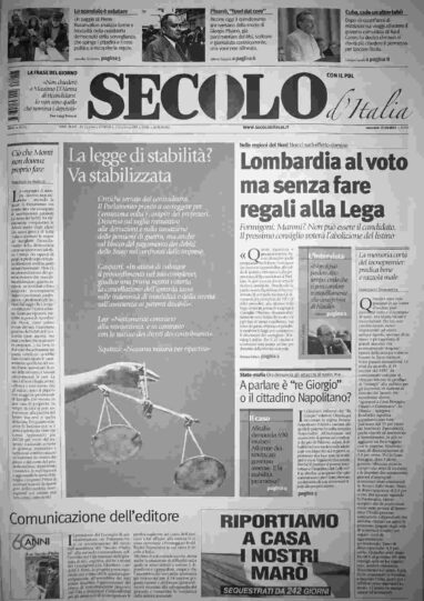 mercoledì 17 ottobre 2012