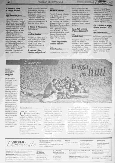 domenica 18 novembre 2012