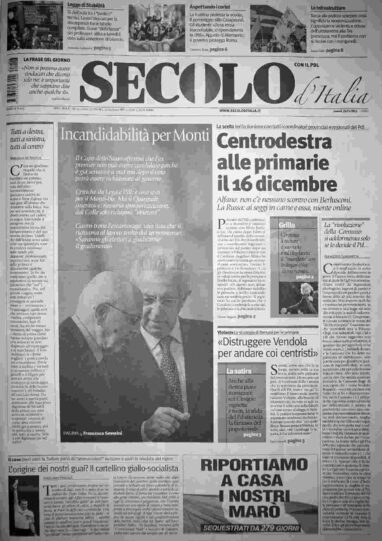 venerdì 23 novembre 2012