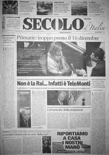 giovedì 29 novembre 2012