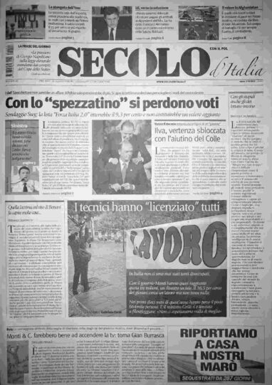 sabato 1 dicembre 2012