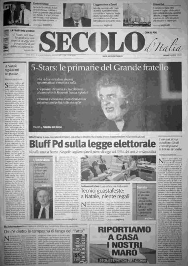 mercoledì 5 dicembre 2012