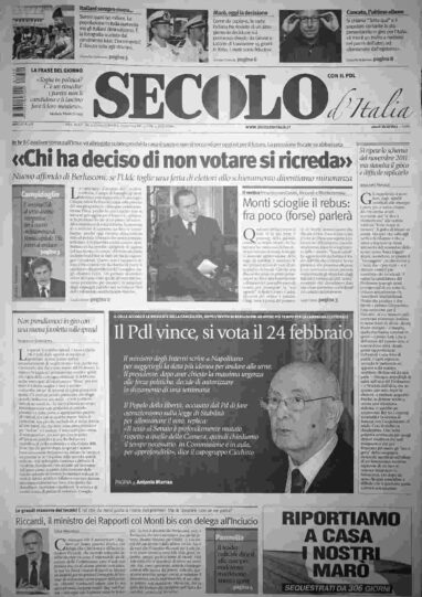 giovedì 20 dicembre 2012