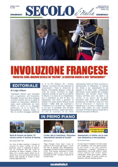 Mercoledì 10 settembre 2025