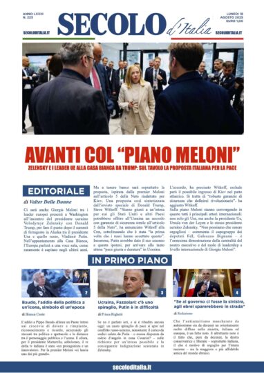 Lunedì 18 agosto 2025