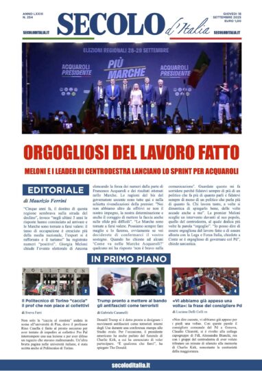 Giovedì 18 settembre 2025