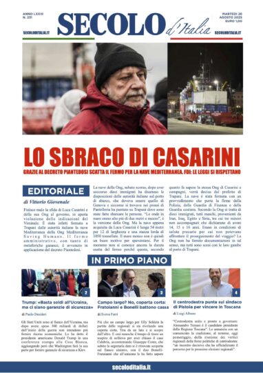 Martedì 26 agosto 2025