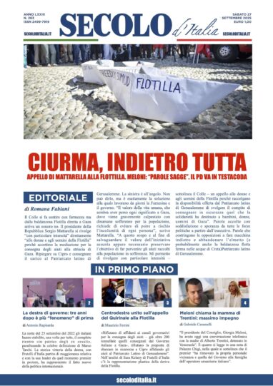 Sabato 27 settembre 2025