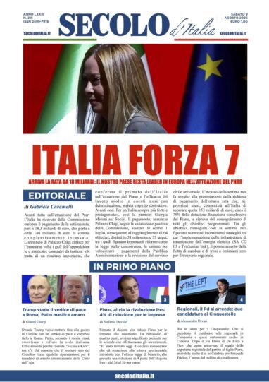 Sabato 9 agosto 2025