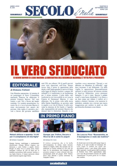 Martedì 9 settembre 2025