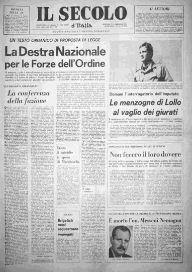 giovedì 27 febbraio 1975