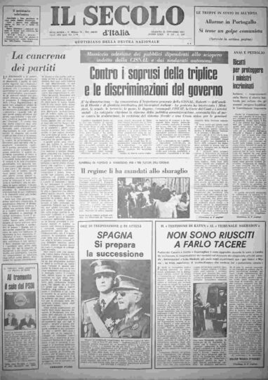 sabato 25 ottobre 1975