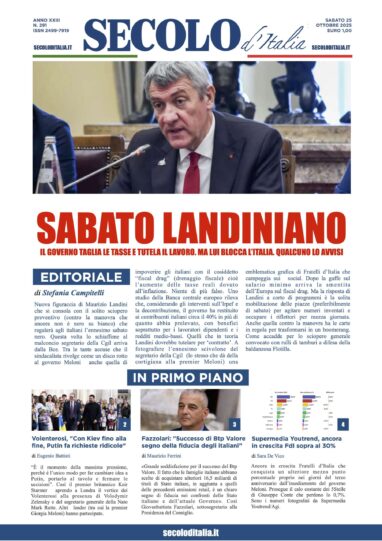 Sabato 25 ottobre 2025