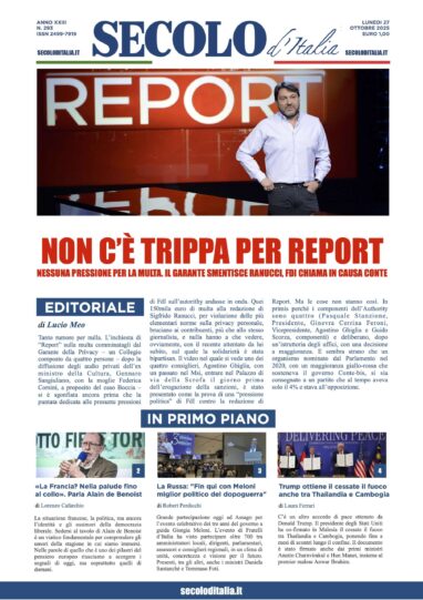 Lunedi 27 ottobre 2025