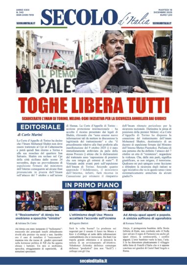 Martedì 16 dicembre 2025