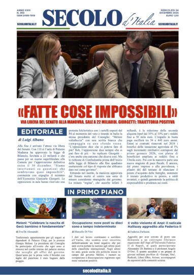 Mercoledi 24 dicembre 2025