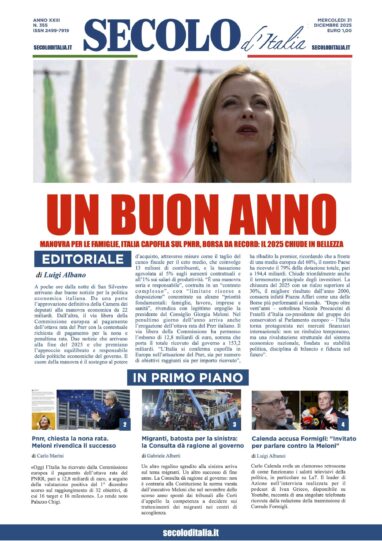 Mercoledi 31 dicembre 2025