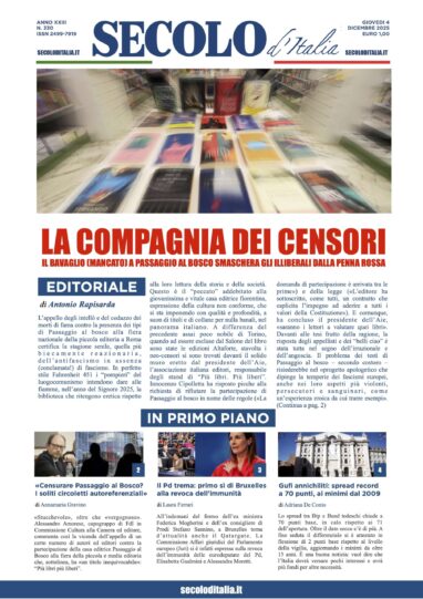 Giovedi 4 dicembre 2025