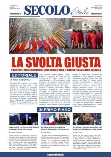 Martedi 9 dicembre 2025