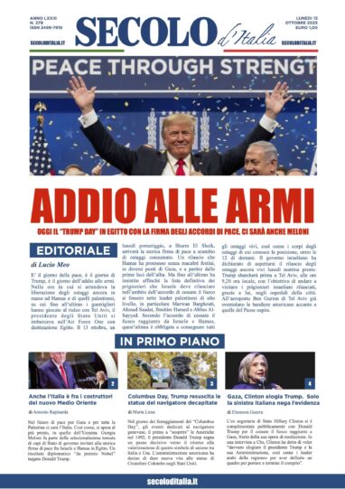 Lunedi 13 ottobre 2025