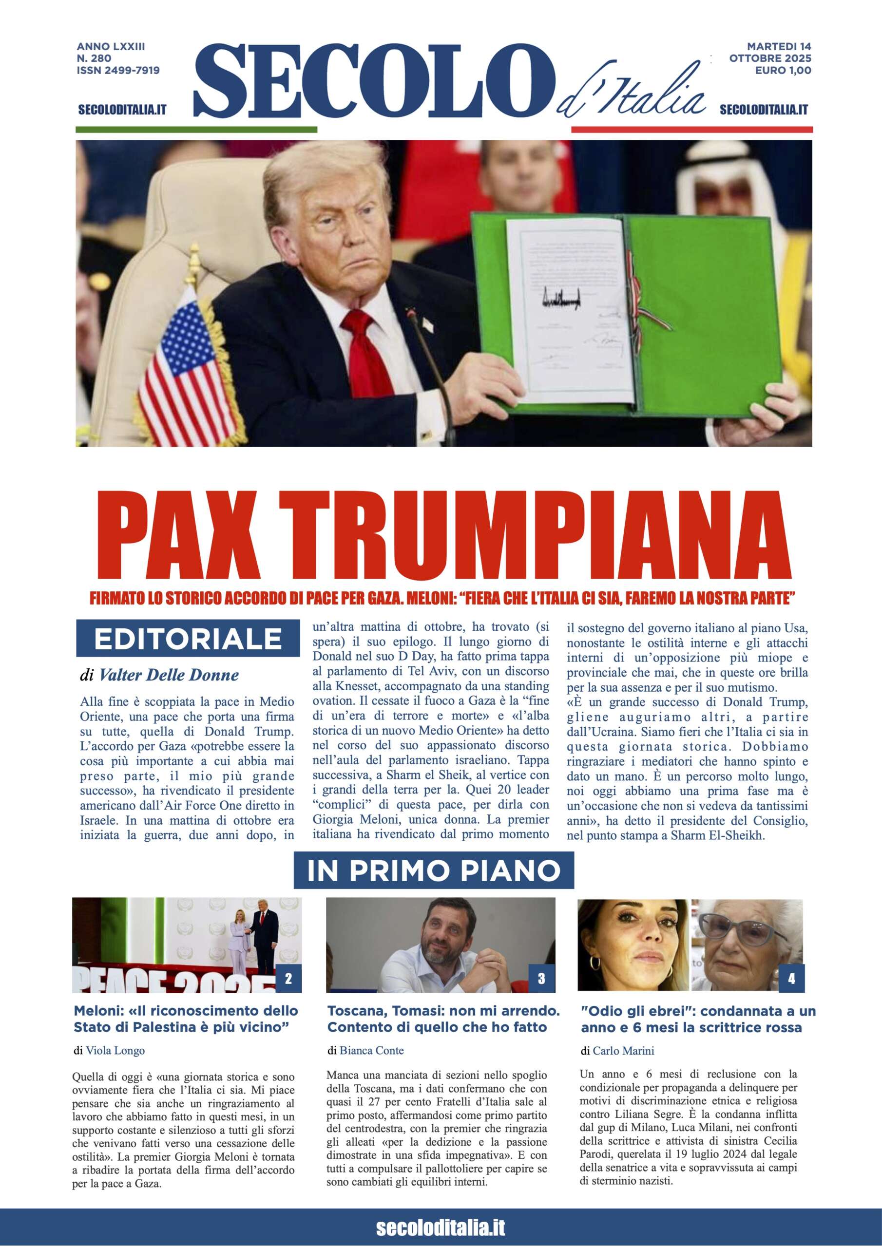 Martedi 14 ottobre 2025